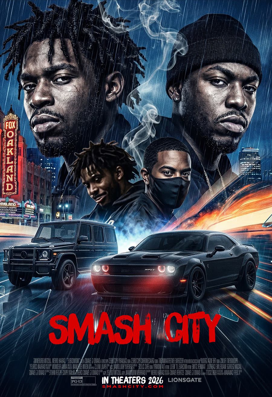 Smash City key art — rain-soaked streets